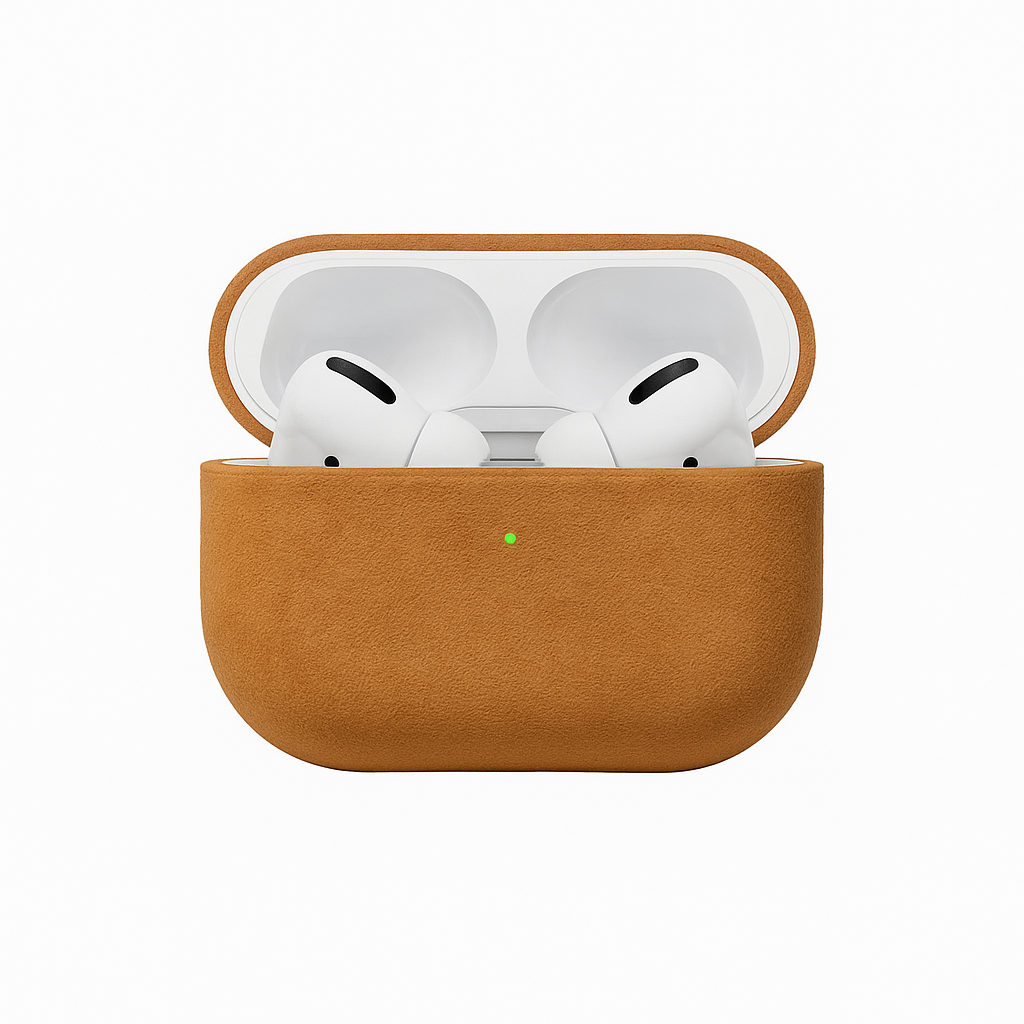 SUEDE Airpods Fodral Mocka