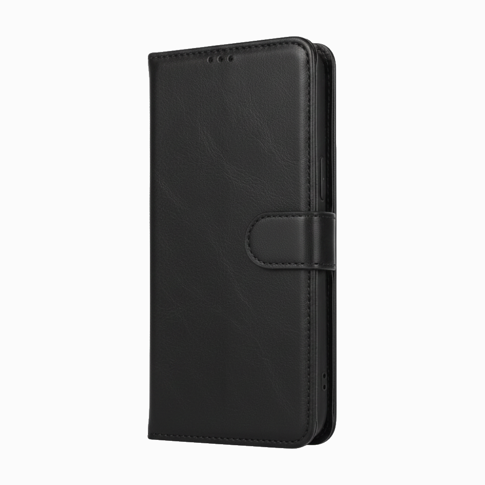 Plånboksfodral i läder med ställ – kompatibelt med iPhone