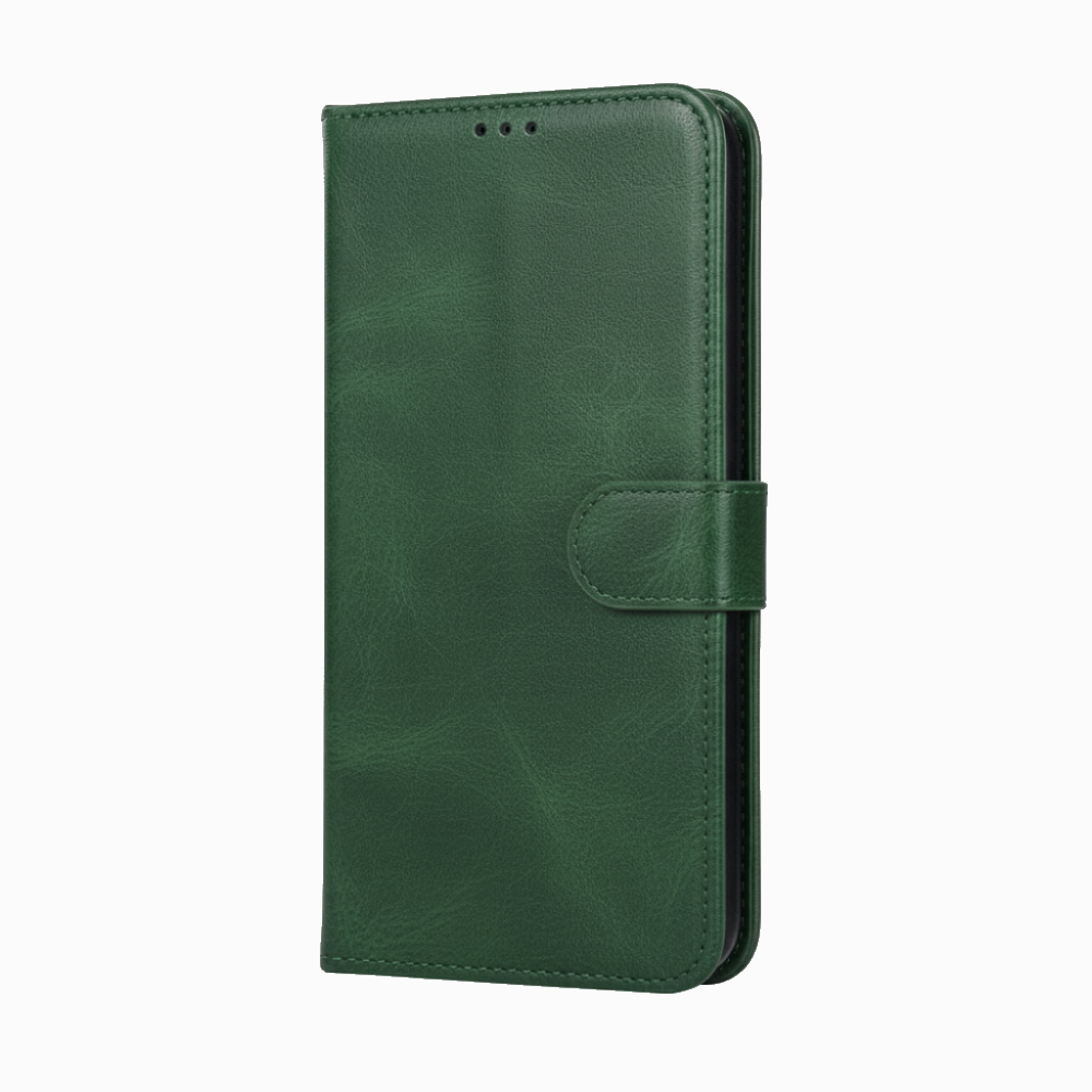 Plånboksfodral i läder med ställ – kompatibelt med iPhone