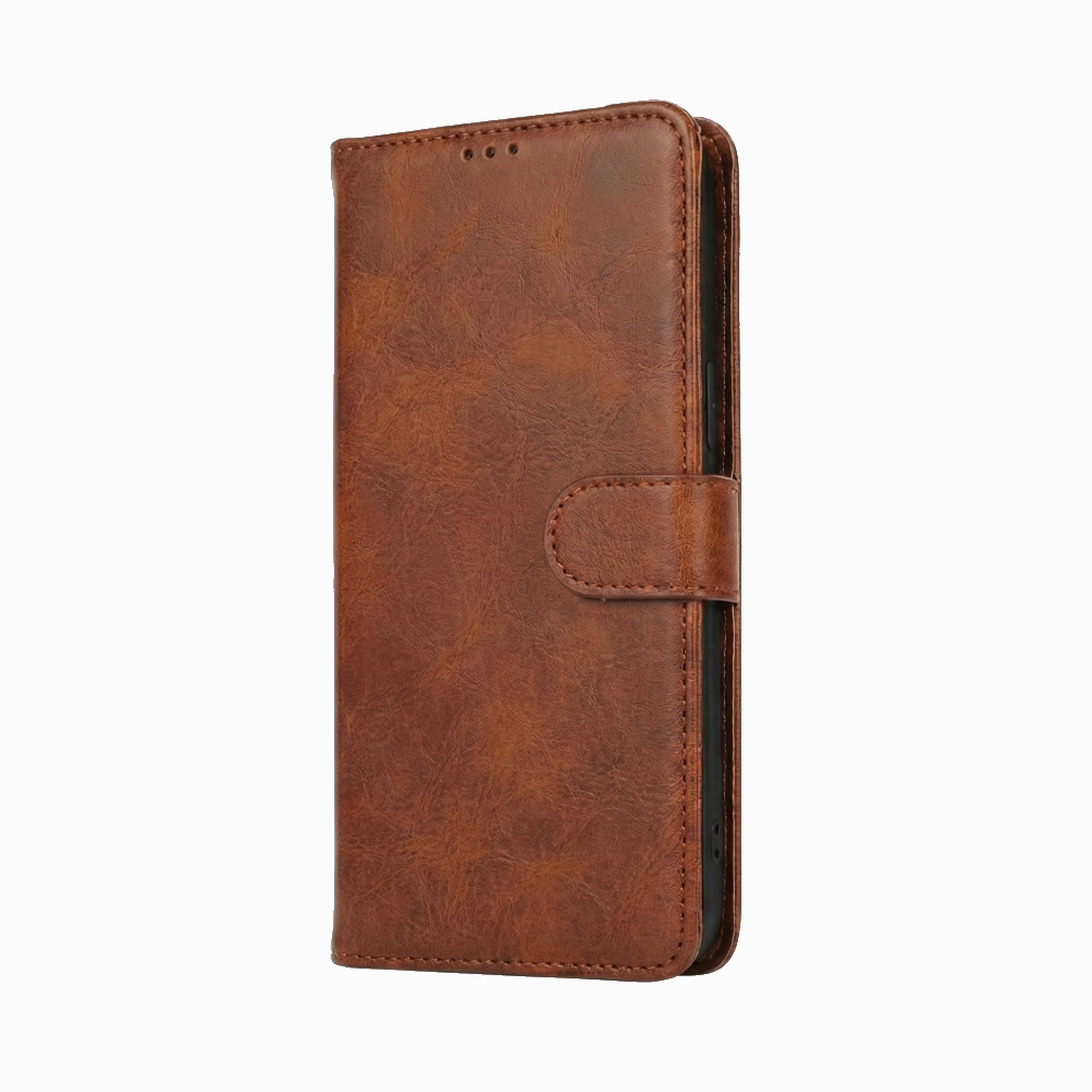 Plånboksfodral i läder med ställ – kompatibelt med iPhone