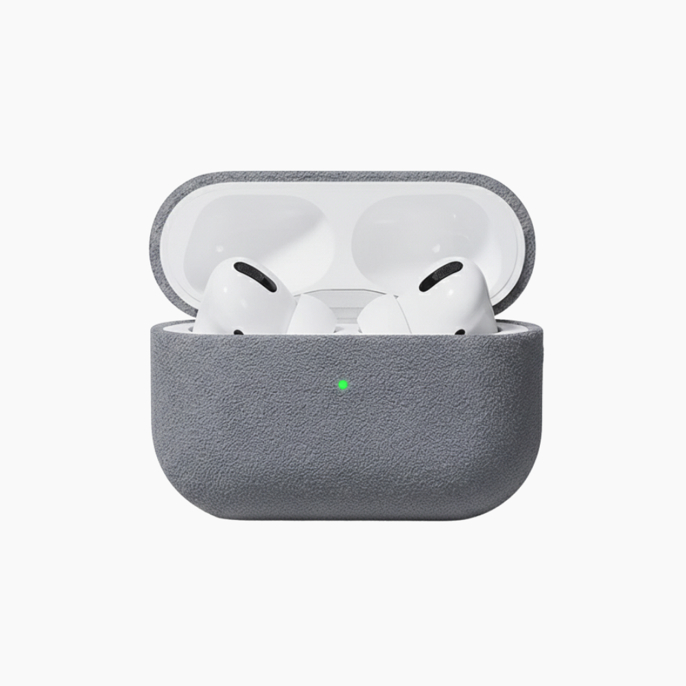 SUEDE Airpods Fodral Mocka
