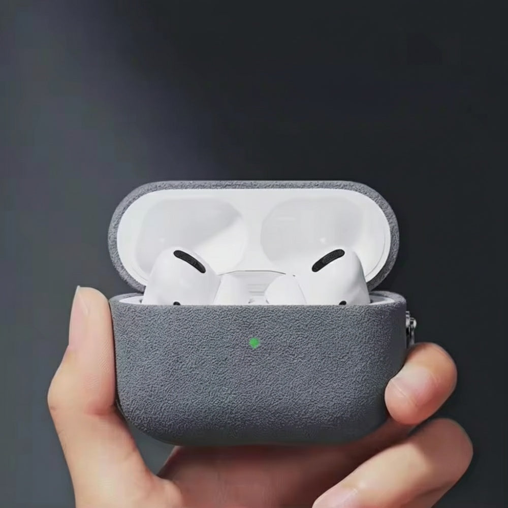 SUEDE Airpods Fodral Mocka