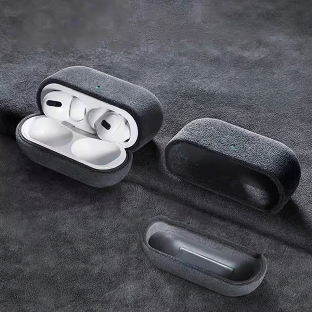 SUEDE Airpods Fodral Mocka